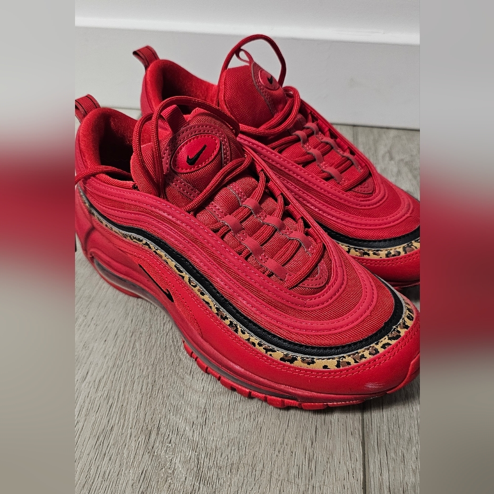 Womens Red Nike Air Max 97 Casual Shoes Size 8
